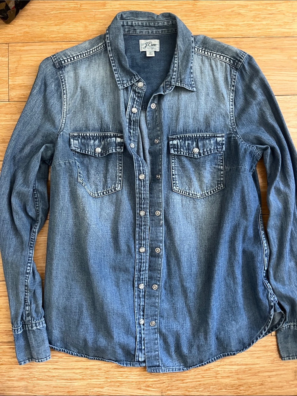 J. Crew Washed Blue Denim Shirt